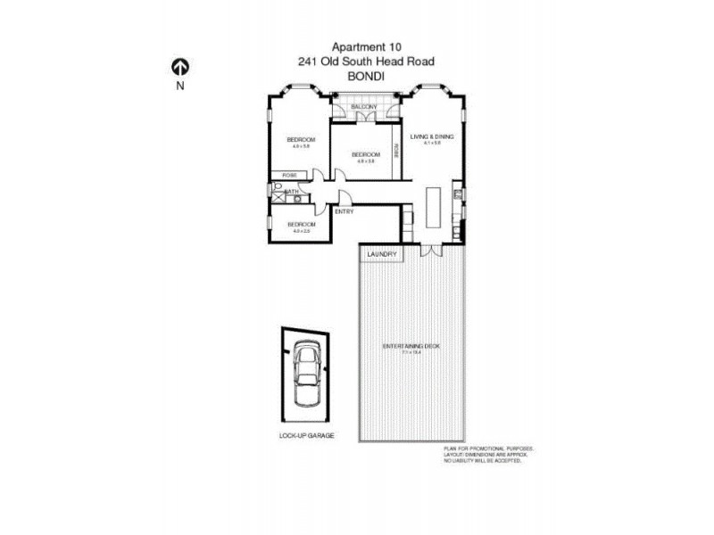 10/241 Old South Head Road, Bondi NSW 2026 Floorplan