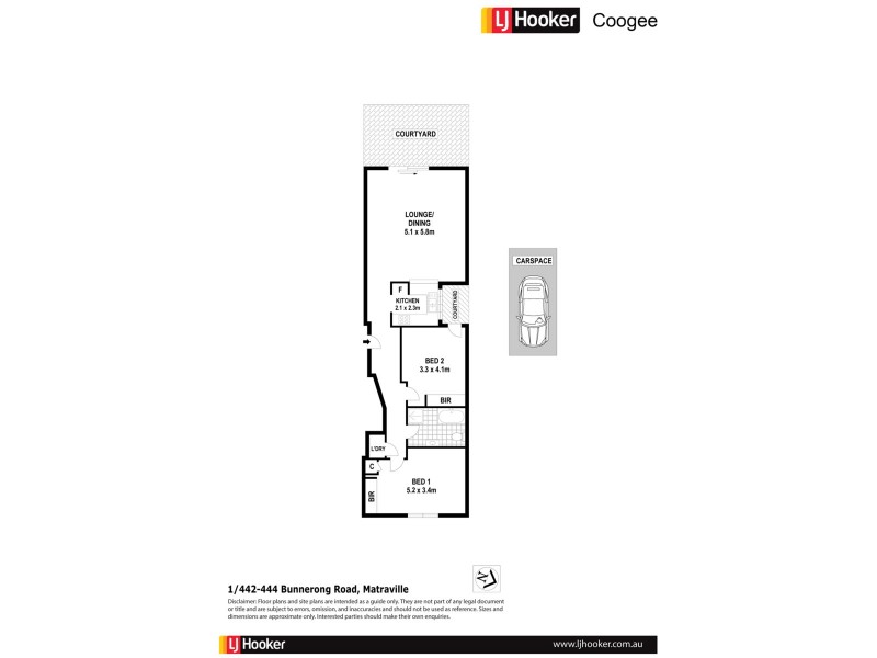 1/442 Bunnerong Road, Matraville NSW 2036 Floorplan