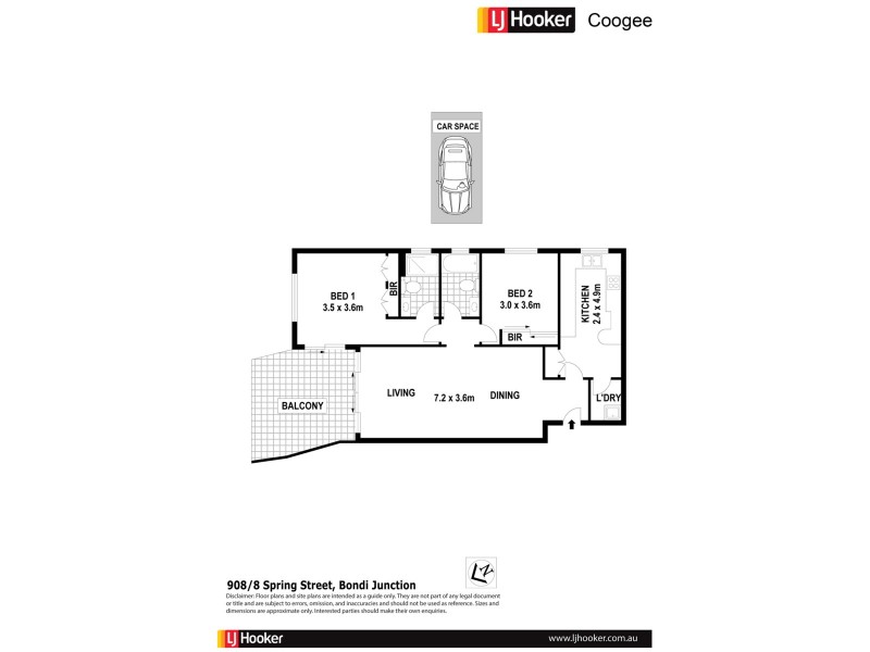908/8-12 Spring Street, Bondi Junction NSW 2022 Floorplan