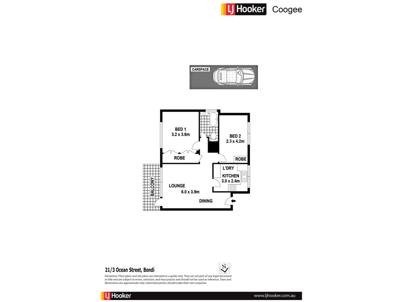 21/3 Ocean Street, Bondi NSW 2026 Floorplan