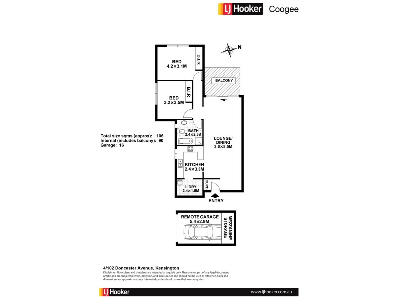 4/102-110 Doncaster Avenue, Kensington NSW 2033 Floorplan