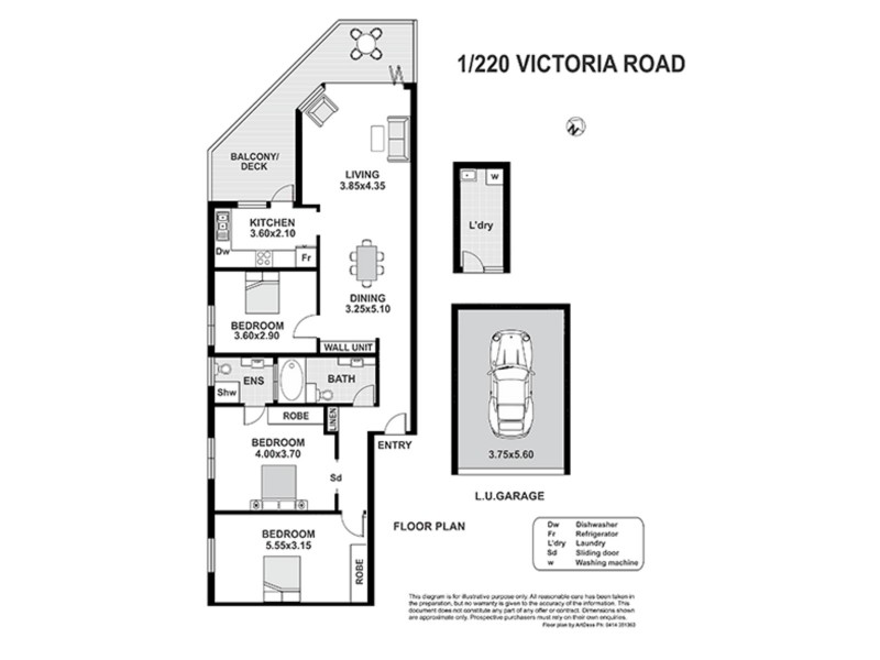 1/220 Victoria Road, Bondi Junction NSW 2022 Floorplan