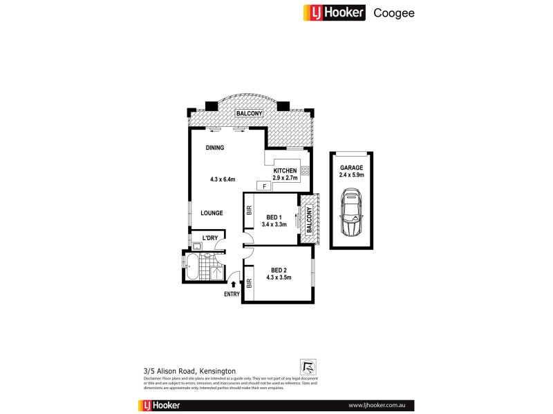 3/5 Alison Road, Kensington NSW 2033 Floorplan