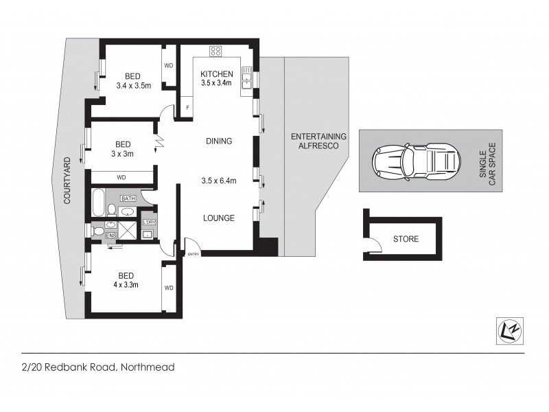 2/20 Redbank Road, Northmead NSW 2152 Floorplan