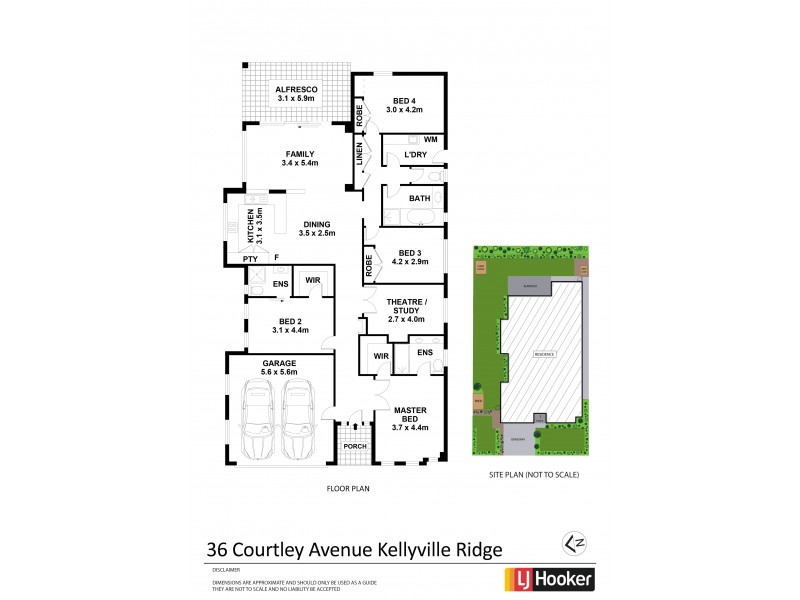 36 Courtley Avenue, Kellyville Ridge NSW 2155 Floorplan