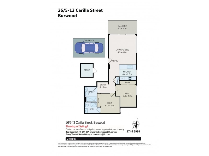 26/5-13 Carilla Street, Burwood NSW 2134 Floorplan