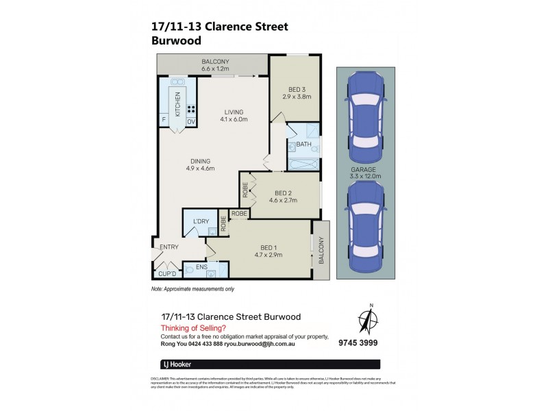 17/11-13 Clarence Street, Burwood NSW 2134 Floorplan