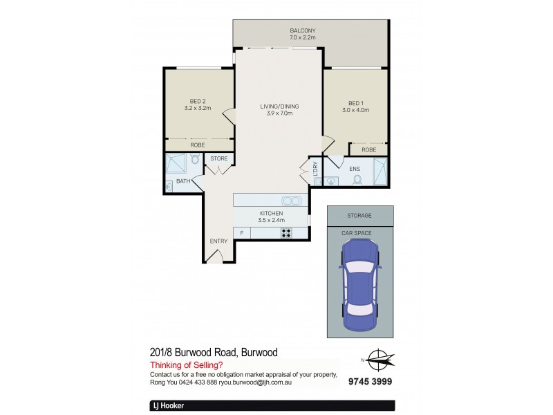 201/8 Burwood Road, Burwood NSW 2134 Floorplan