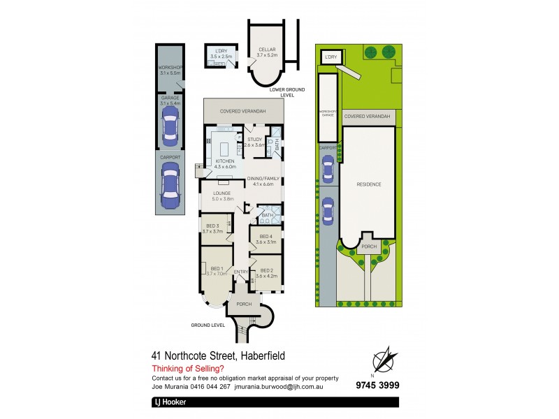 41 Northcote Street, Haberfield NSW 2045 Floorplan