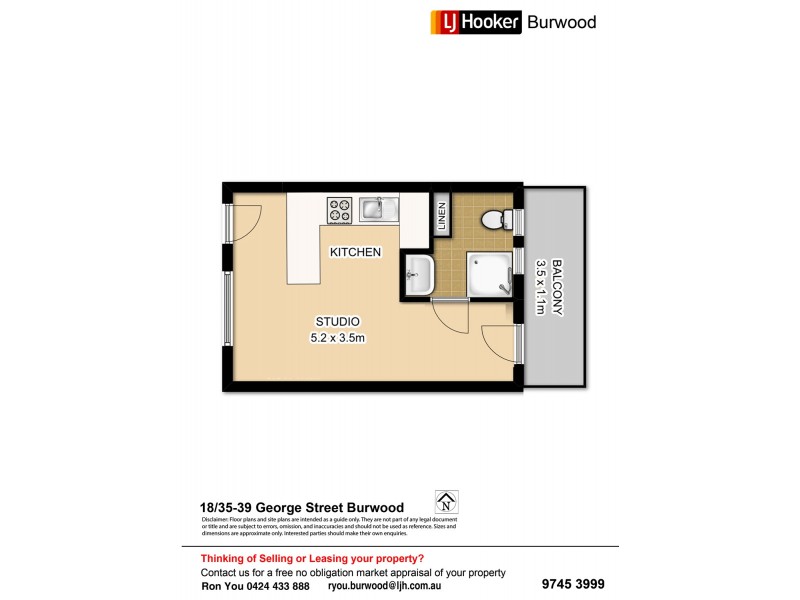18/35-39 George Street, Burwood NSW 2134 Floorplan