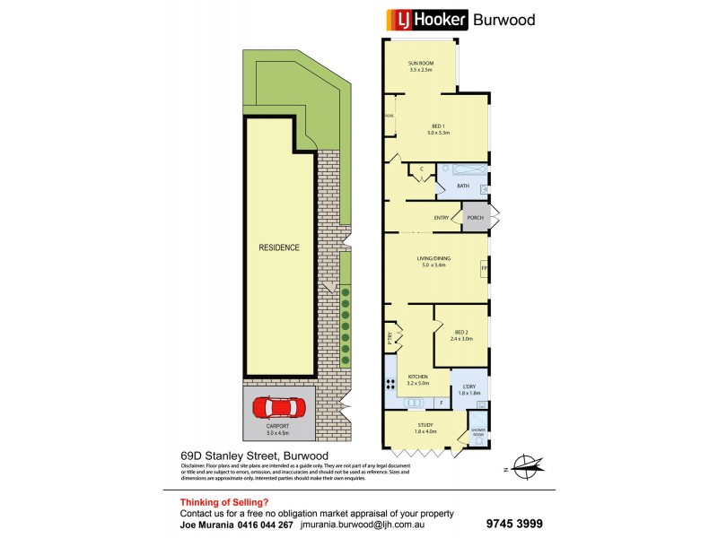 69D Stanley Street, Burwood NSW 2134 Floorplan