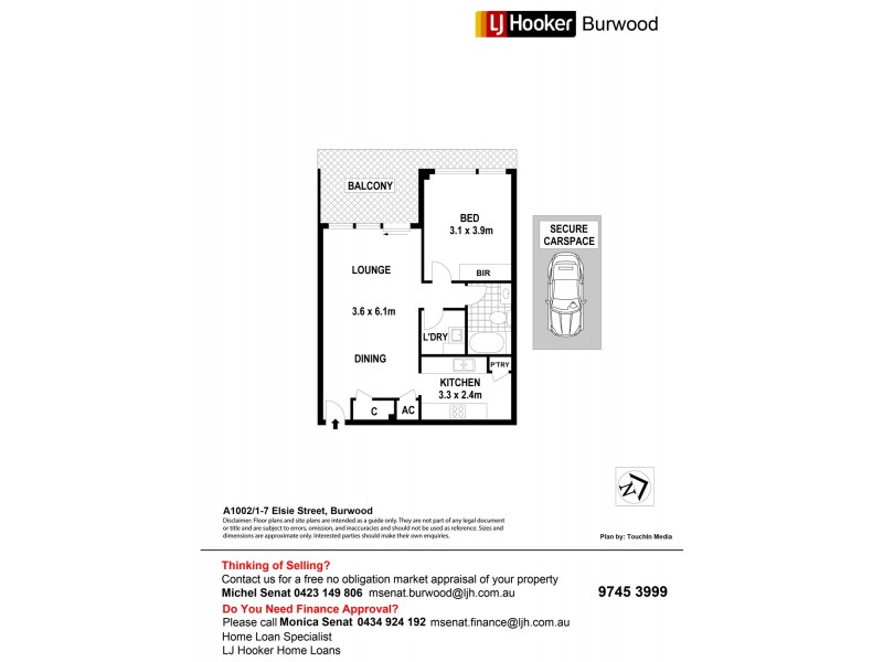 A1002/1-17 Elsie Street, Burwood NSW 2134 Floorplan