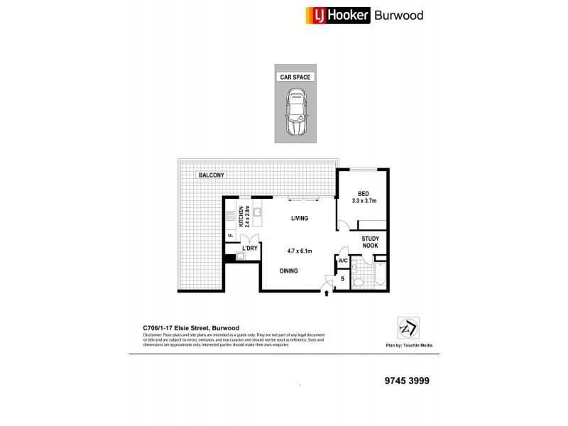 C706/1-17 Elsie Street, Burwood NSW 2134 Floorplan