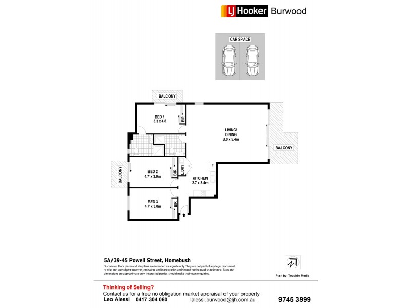 5A/39-45 Powell Street, Homebush NSW 2140 Floorplan