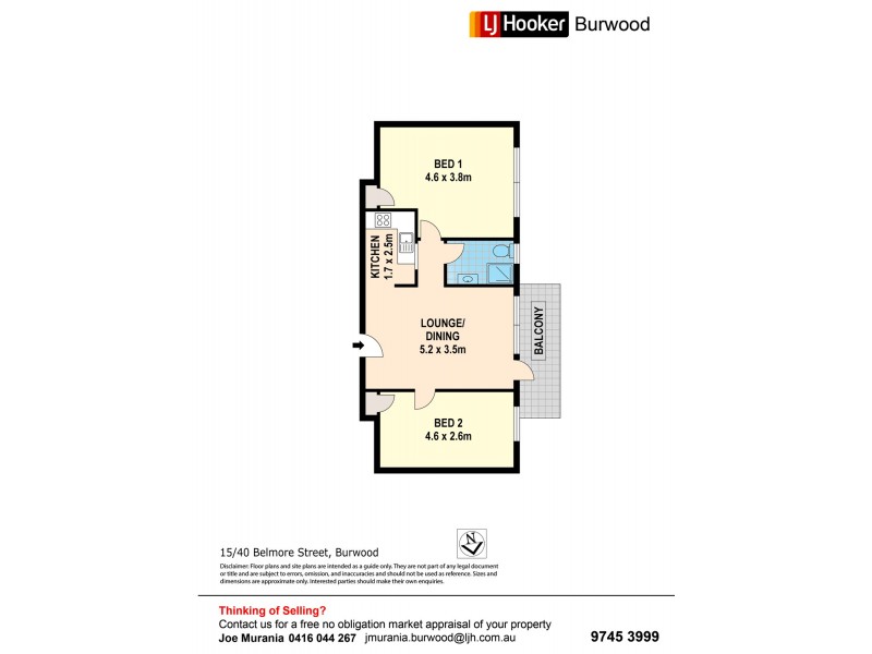 15/40 Belmore Street, Burwood NSW 2134 Floorplan