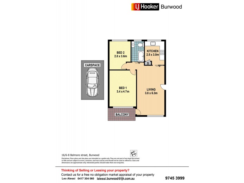 16/6-8 Belmore Street, Burwood NSW 2134 Floorplan