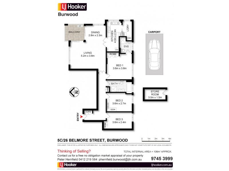 5C/26 Belmore Street, Burwood NSW 2134 Floorplan
