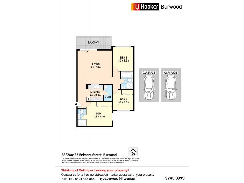38/28A-32 Belmore Street, Burwood NSW 2134 Floorplan
