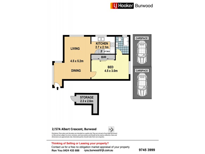 2/57A Albert Crescent, Burwood NSW 2134 Floorplan