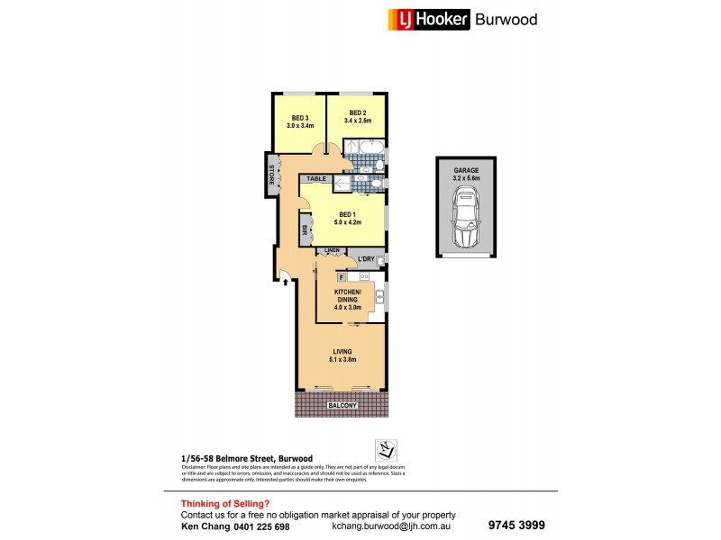 1/56-58 Belmore Street, Burwood NSW 2134 Floorplan