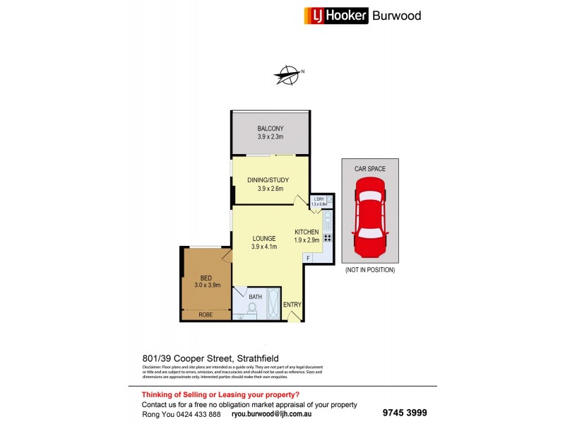 801/39 Cooper Street, Strathfield NSW 2135 Floorplan
