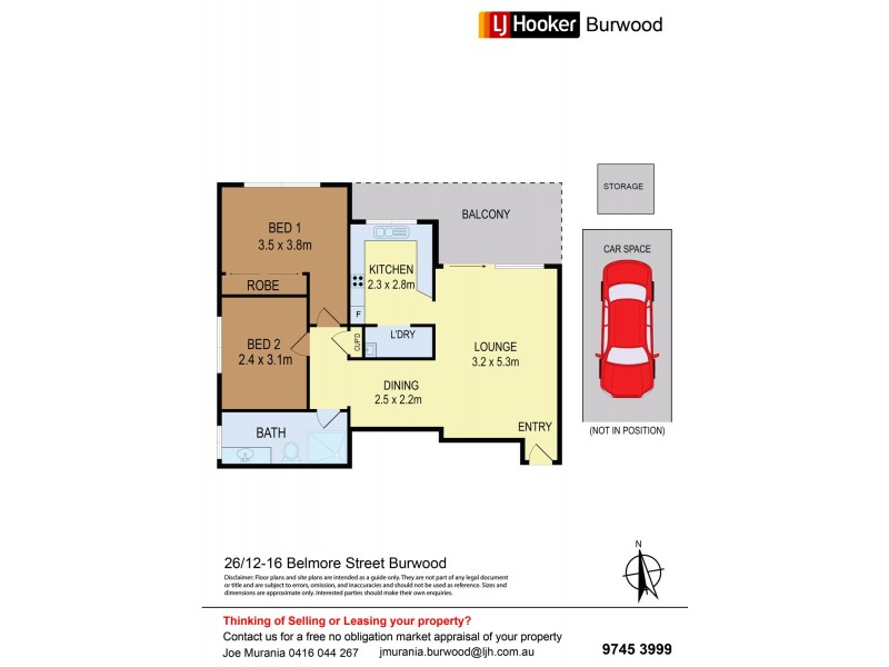 26/12-16 Belmore Street, Burwood NSW 2134 Floorplan