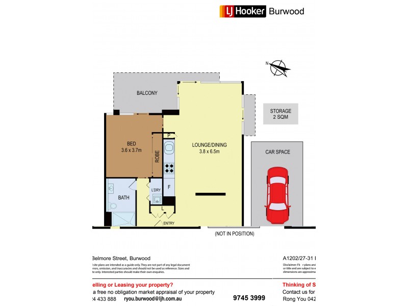 A1202/27- 31 Belmore Street, Burwood NSW 2134 Floorplan
