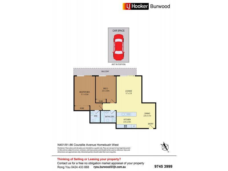 N401/81-86 Courallie Avenue, Homebush West NSW 2140 Floorplan