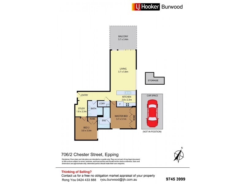 706/2-4 Chester Street, Epping NSW 2121 Floorplan