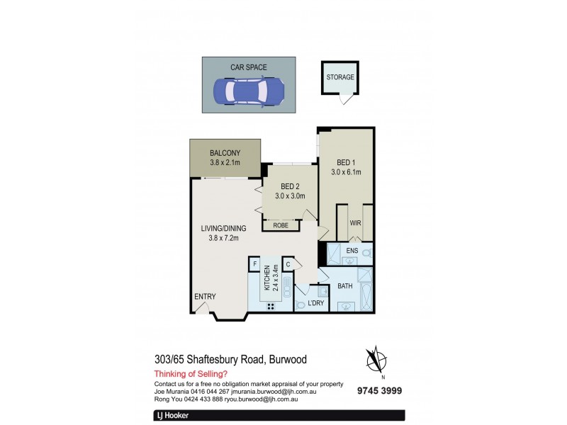 303/65 Shaftesbury Road, Burwood NSW 2134 Floorplan