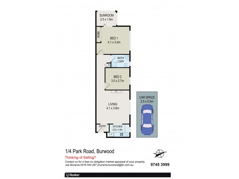 1/4 Park Road, Burwood NSW 2134 Floorplan