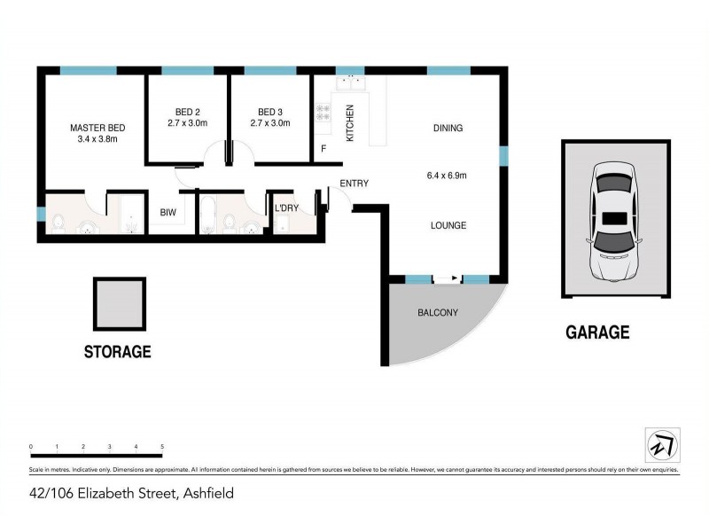 42/106 Elizabeth Street, Ashfield NSW 2131 Floorplan