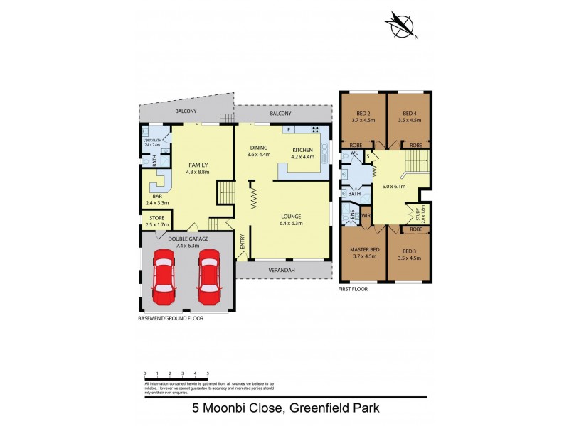 5 Moonbi Close, Greenfield Park NSW 2176 Floorplan