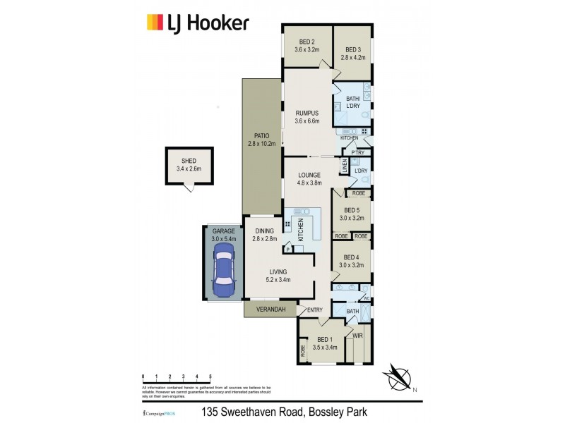 135 Sweethaven Road, Bossley Park NSW 2176 Floorplan