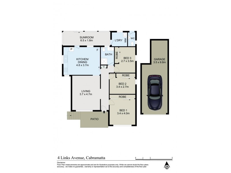 4 Links Avenue, Cabramatta NSW 2166 Floorplan