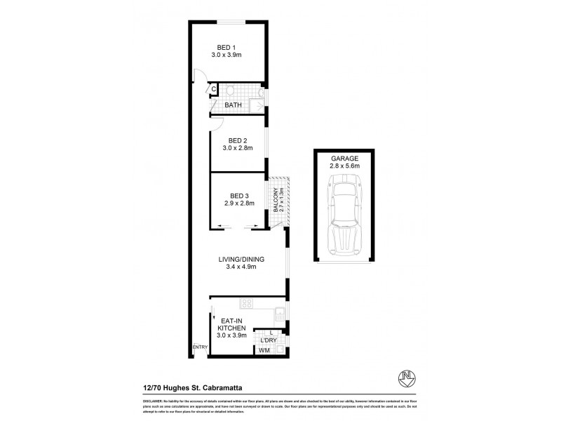 12/70 Hughes Street, Cabramatta NSW 2166 Floorplan