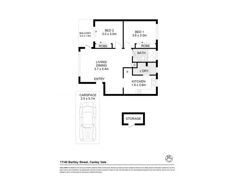 17/45 Bartley Street, Canley Vale NSW 2166 Floorplan