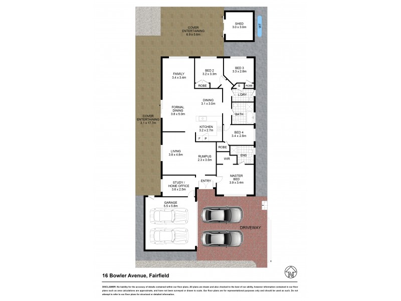 16 Bowler Avenue, Fairfield NSW 2165 Floorplan
