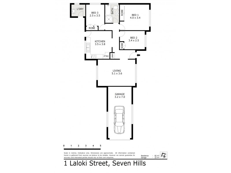 1 Laloki Street, Seven Hills NSW 2147 Floorplan