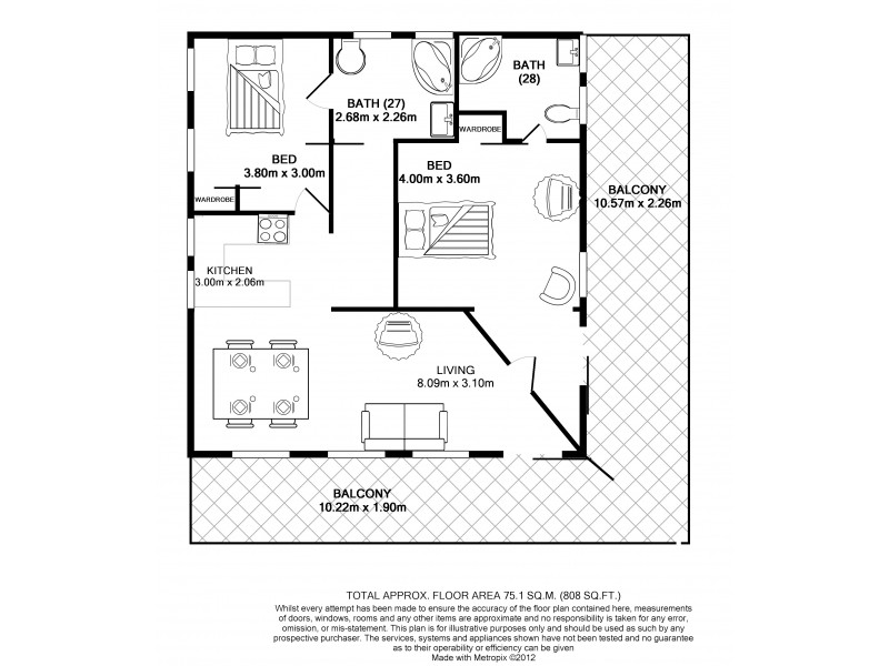 Villa97-98 The Leisure Inn, Pokolbin NSW 2320 Floorplan