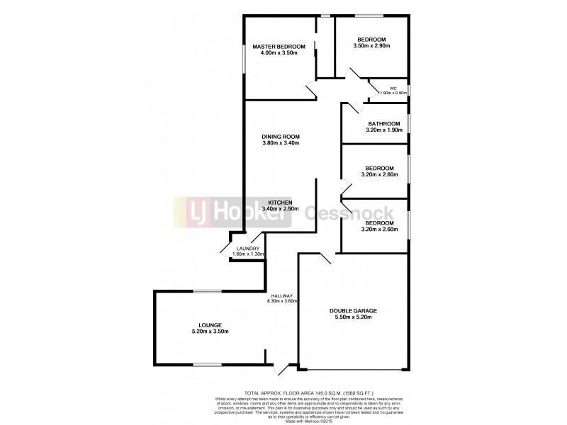13 Aston Ave, Cessnock NSW 2325 Floorplan