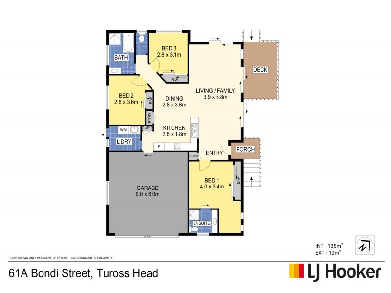 61A Bondi Street, Tuross Head NSW 2537 Floorplan