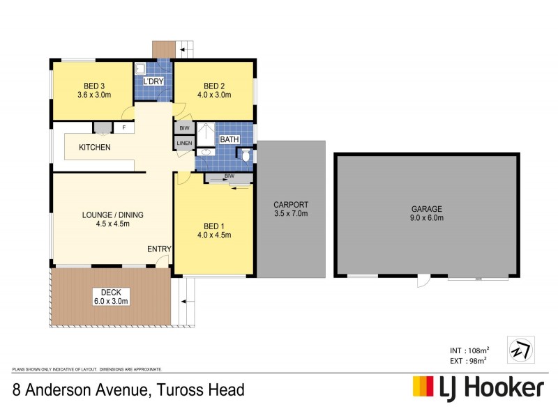 8 Anderson Avenue, Tuross Head NSW 2537 Floorplan
