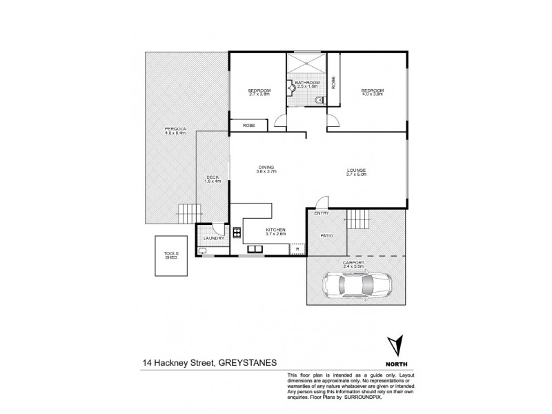 14 Hackney Street, Greystanes NSW 2145 Floorplan