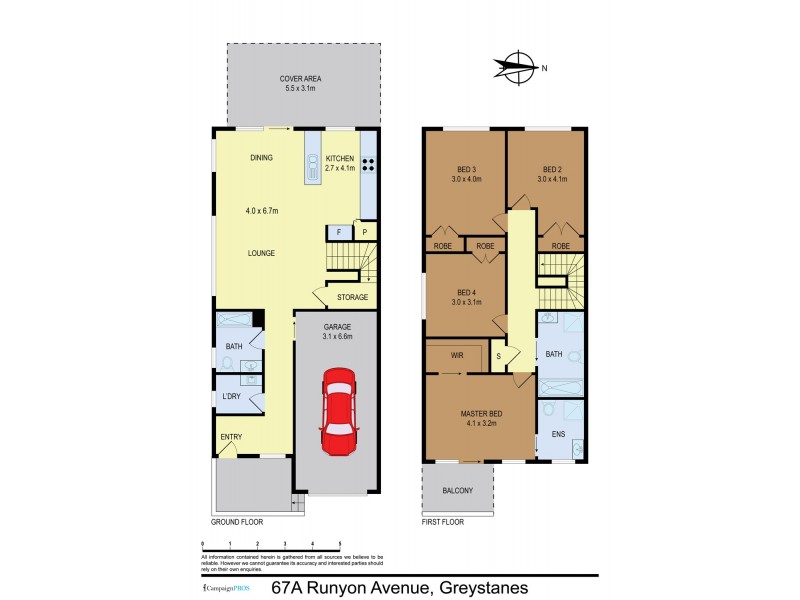 67B Runyon Avenue, Greystanes NSW 2145 Floorplan