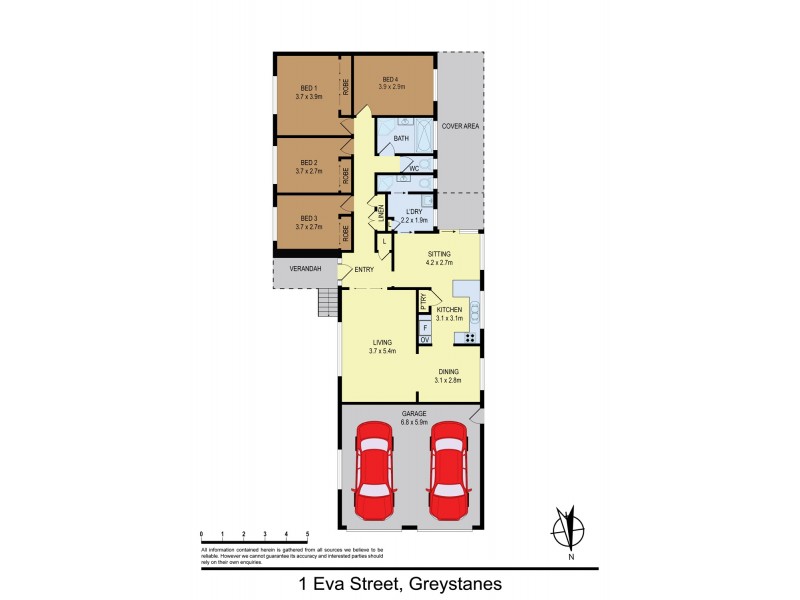 1 Eva Street, Greystanes NSW 2145 Floorplan