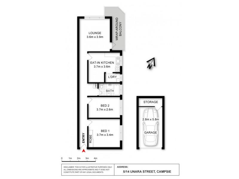 5/14 Unara Street, Campsie NSW 2194 Floorplan