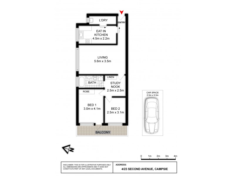 4/23 Second Avenue, Campsie NSW 2194 Floorplan