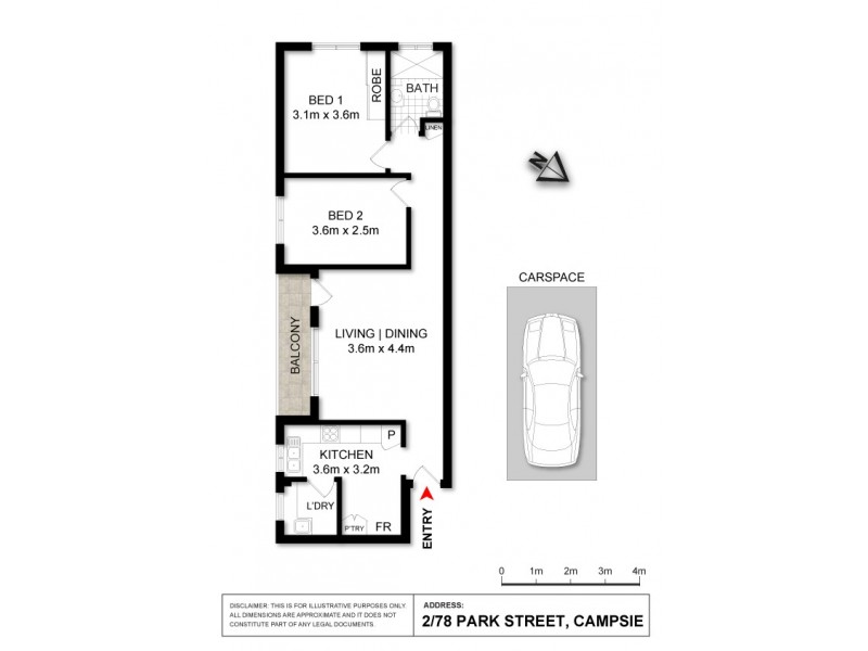 2/78 Park Street, Campsie NSW 2194 Floorplan