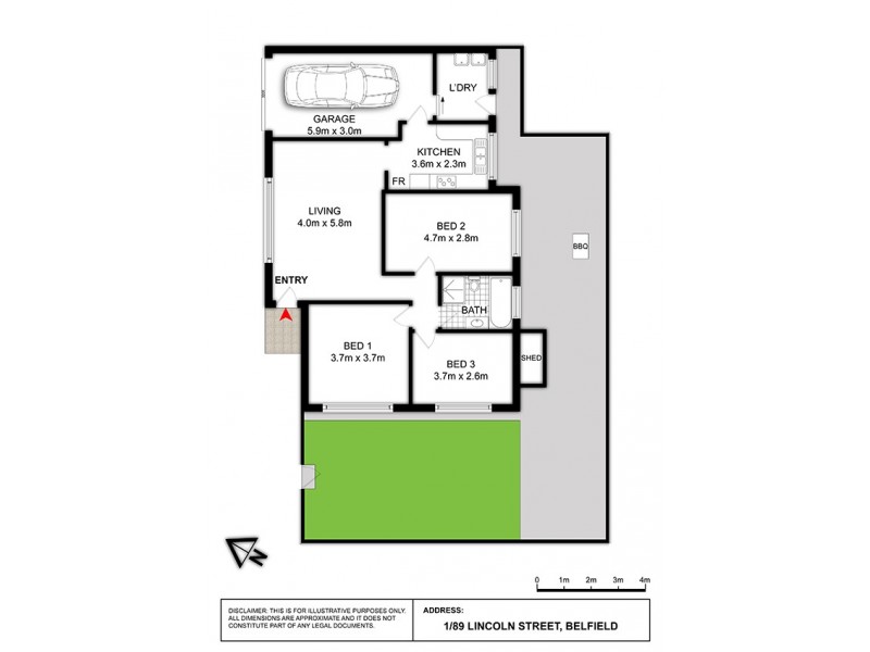 1/89 Lincoln Street, Belfield NSW 2191 Floorplan